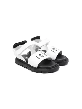 DSQUARED2 KIDS сандалии с логотипом, белый
