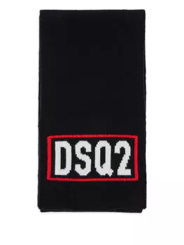 DSQUARED2 KIDS шарф из смесовой шерсти, черный