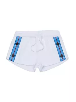 DSQUARED2 KIDS шорты с логотипом, белый