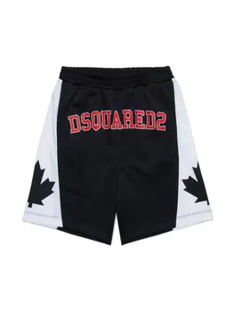 DSQUARED2 KIDS шорты с логотипом, черный