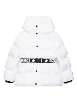 DSQUARED2 KIDS стеганая куртка, белый