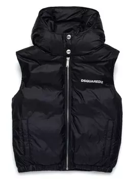 DSQUARED2 KIDS стеганый жилет, черный
