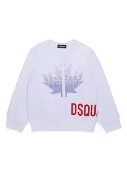 Dsquared2 Kids толстовка DSQUARED2 KIDS x Sport Edtn с принтом кленовых листьев, белый