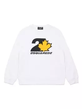 DSQUARED2 KIDS толстовка с логотипом, белый