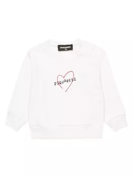 DSQUARED2 KIDS толстовка с логотипом, белый