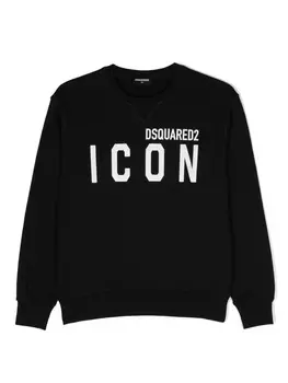 DSQUARED2 KIDS толстовка с логотипом, черный