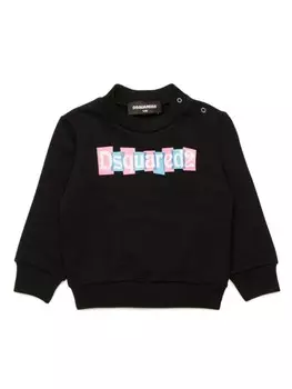 DSQUARED2 KIDS толстовка с логотипом, черный