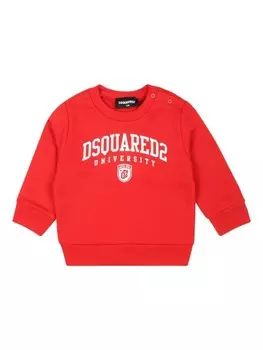 DSQUARED2 KIDS толстовка с логотипом, красный