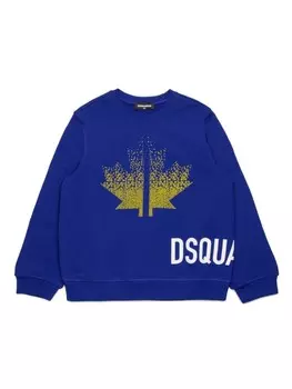 DSQUARED2 KIDS толстовка с логотипом, синий