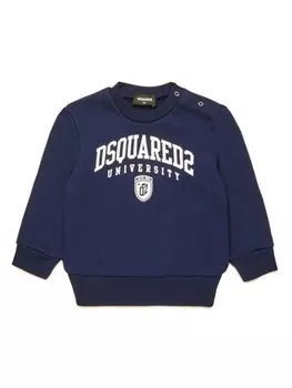 DSQUARED2 KIDS толстовка с логотипом, синий
