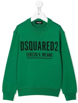DSQUARED2 KIDS толстовка с логотипом, зеленый