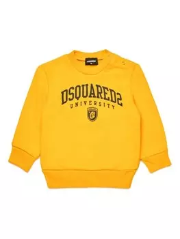 DSQUARED2 KIDS толстовка с логотипом, желтый