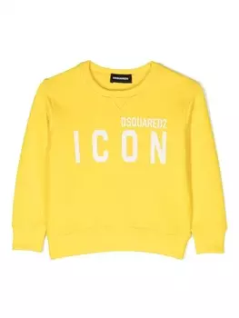 DSQUARED2 KIDS толстовка с логотипом, желтый
