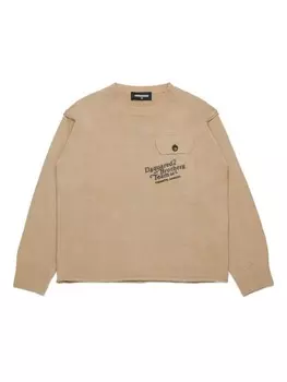 DSQUARED2 KIDS толстовка с пуговицами, нейтральный цвет