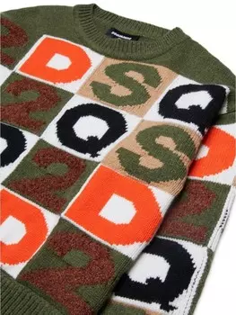 DSQUARED2 KIDS трикотажный джемпер D2, зеленый