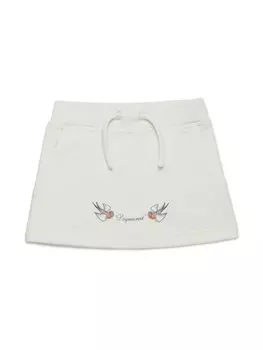 DSQUARED2 KIDS юбка с логотипом, белый