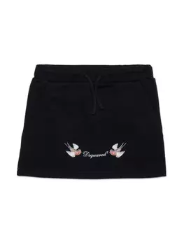 DSQUARED2 KIDS юбка с логотипом, черный