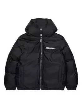DSQUARED2 KIDS утепленная куртка с капюшоном, черный