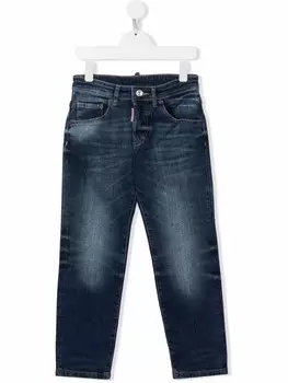 DSQUARED2 KIDS узкие джинсы средней посадки, синий