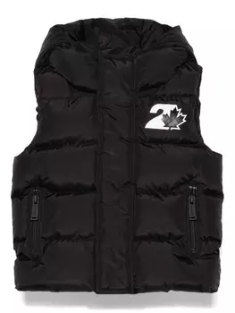 DSQUARED2 KIDS жилет с капюшоном, черный
