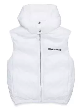 DSQUARED2 KIDS жилет с логотипом, белый