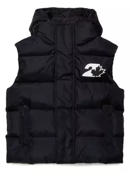 DSQUARED2 KIDS жилет с логотипом, черный