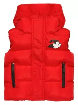 DSQUARED2 KIDS жилет с логотипом, красный