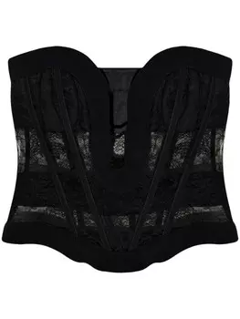 Dsquared2 классический корсет с кружевными вставками, черный