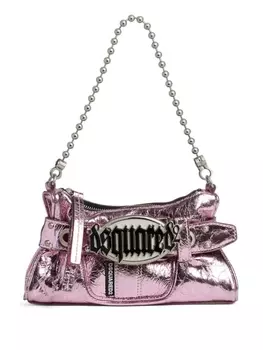 Dsquared2 клатч Gothic с логотипом, розовый