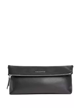 DSQUARED2 клатч из зернистой кожи, черный