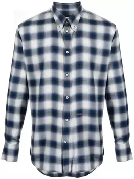 DSQUARED2 клетчатая рубашка с длинными рукавами, синий