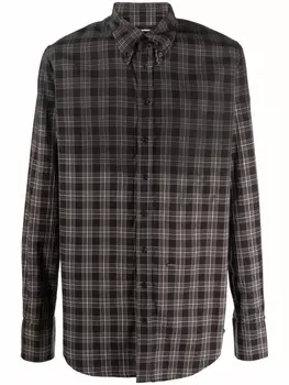 Dsquared2 клетчатая рубашка, серый