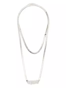 DSQUARED2 колье с логотипом, серебряный