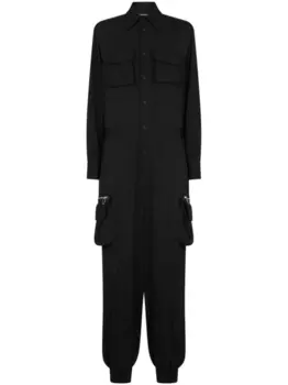 Dsquared2 комбинезон карго с широкими брюками, черный