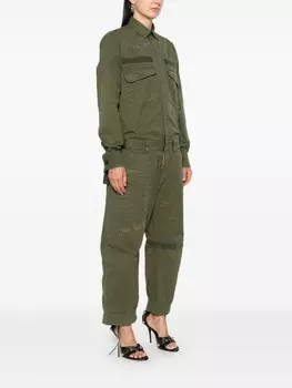 DSQUARED2 комбинезон Overdyed Military, зеленый