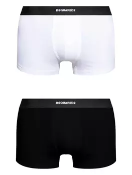 DSQUARED2 комплект из двух боксеров с эластичным поясом, белый