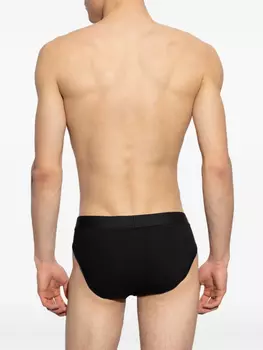 DSQUARED2 комплект из двух трусов-брифов с эластичным поясом, черный