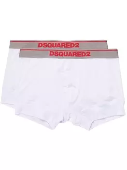 DSQUARED2 комплект из двух трусов с логотипом, белый
