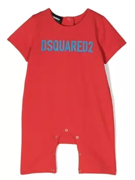 Dsquared2 короткий комбинезон с логотипом, красный