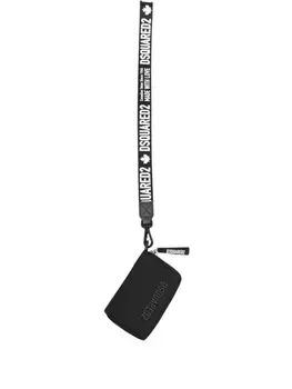 Dsquared2 кошелек Continental с логотипом, черный