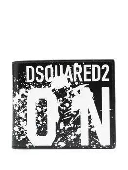 Dsquared2 кошелек Icon с тисненым логотипом, черный
