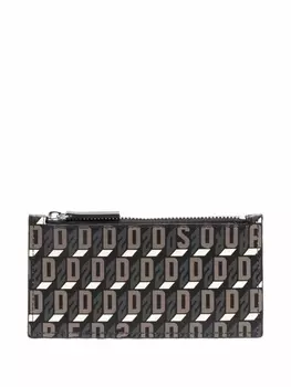 Dsquared2 кошелек на молнии с монограммой, черный