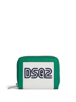 Dsquared2 кошелек с вышитым логотипом, зеленый