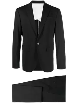 Dsquared2 костюм из смесовой шерсти с однобортным пиджаком, черный