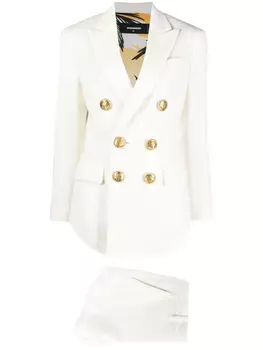 DSQUARED2 костюм с двубортным пиджаком, белый
