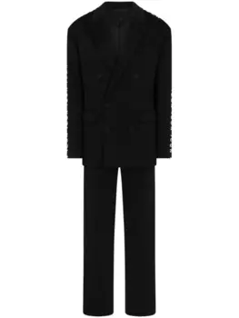 Dsquared2 костюм с двубортным пиджаком и логотипом, черный