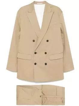 DSQUARED2 костюм с двубортным пиджаком, коричневый