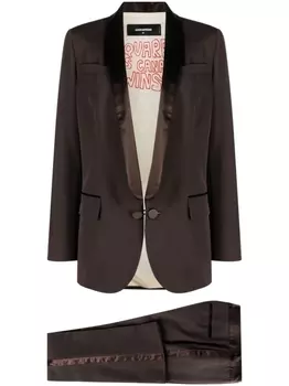 Dsquared2 костюм с однобортным пиджаком, коричневый