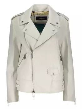DSQUARED2 кожаная куртка, нейтральный