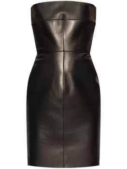 DSQUARED2 кожаное мини-платье, черный